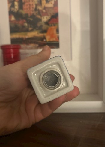 Gri mavi Seramik Ev Figürü Amsterdam Hollanda tuzluk - Görsel 5