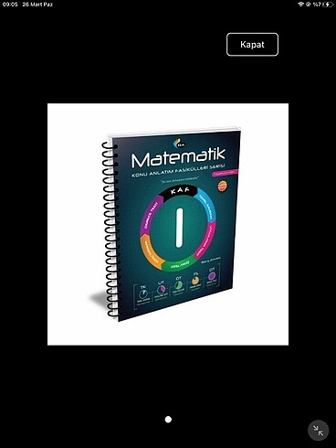 Kaf matematik 1 barış ayhan yayınları behzat rasuli