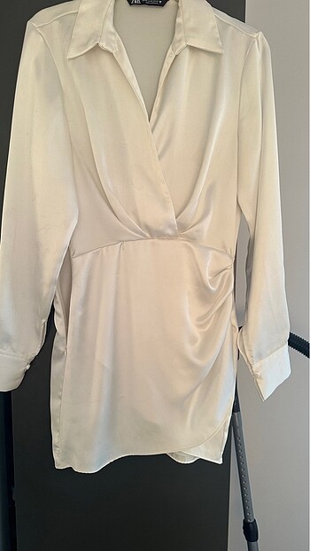 Zara saten elbise