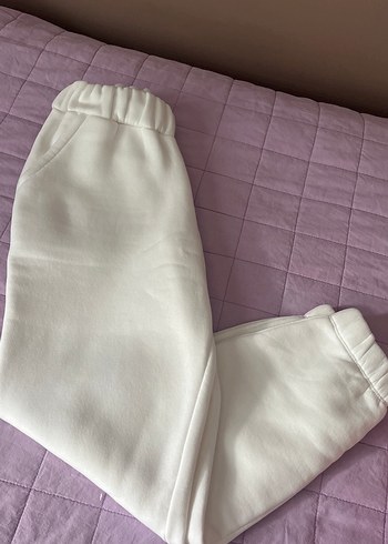 Beyaz Kadın Eşofman Altı