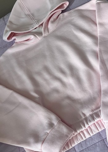 Bershka Pembe Kapüşonlu Kadın Sweatshirt