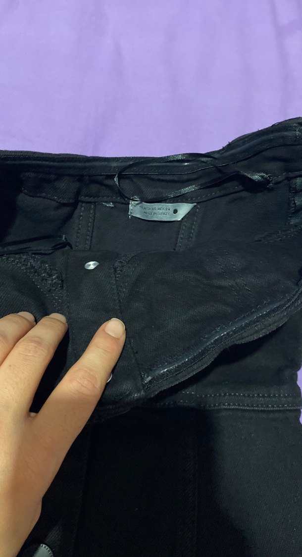 Düğmeli Siyah Uzun jean Gotik elbise - Görsel 4