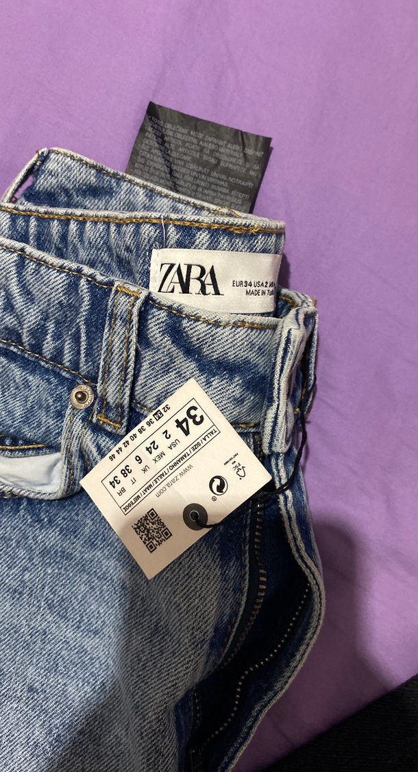 Kadın Siyah Batik Desenli Regular Fit Denim Pantolon - Görsel 2