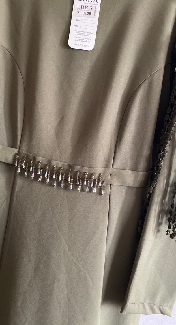 Zincir Detaylı Salaş Kadın Uzun Elbise - Görsel 2