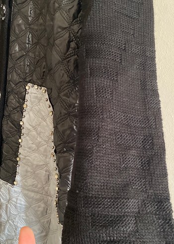 Düğmeli Uzun Gri Kadın Ceket - Görsel 4