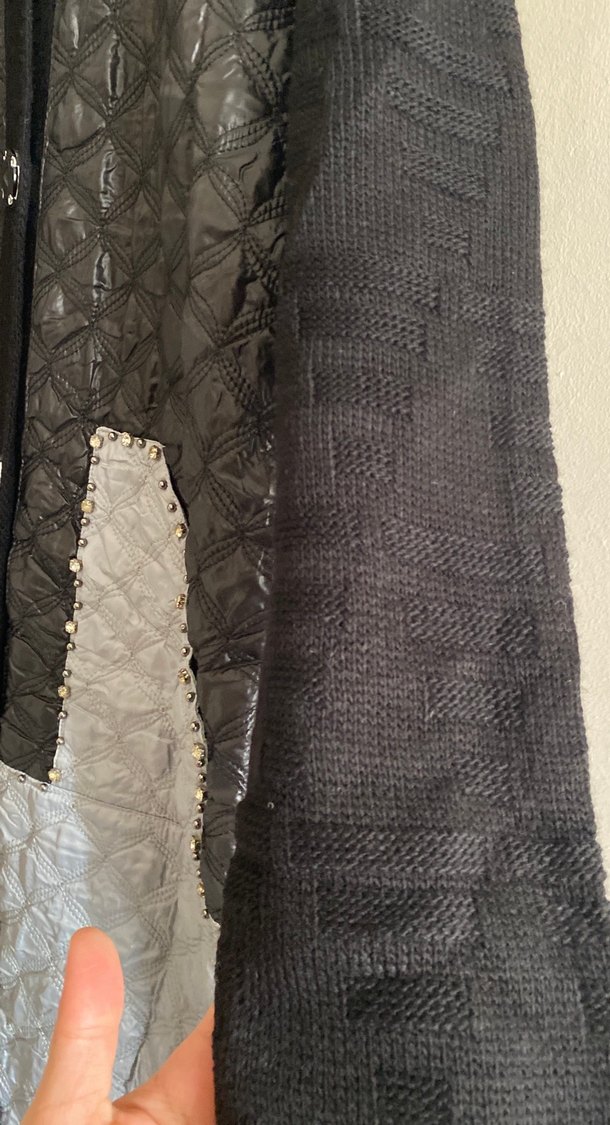 Düğmeli Uzun Gri Kadın Ceket - Görsel 4