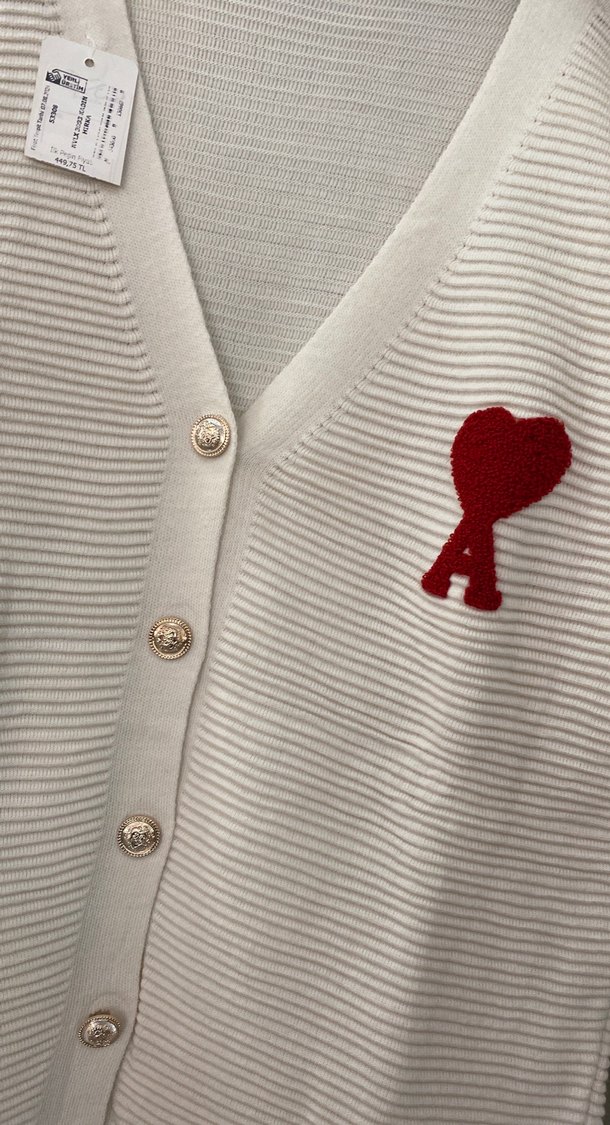 Düğmeli Beyaz Triko Kadın Hırka - Görsel 2