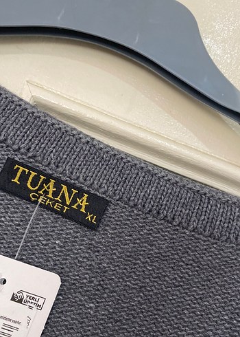 Gri Örgü Kadın Hırka, Normal Boy, Rahat Kesim - Görsel 3