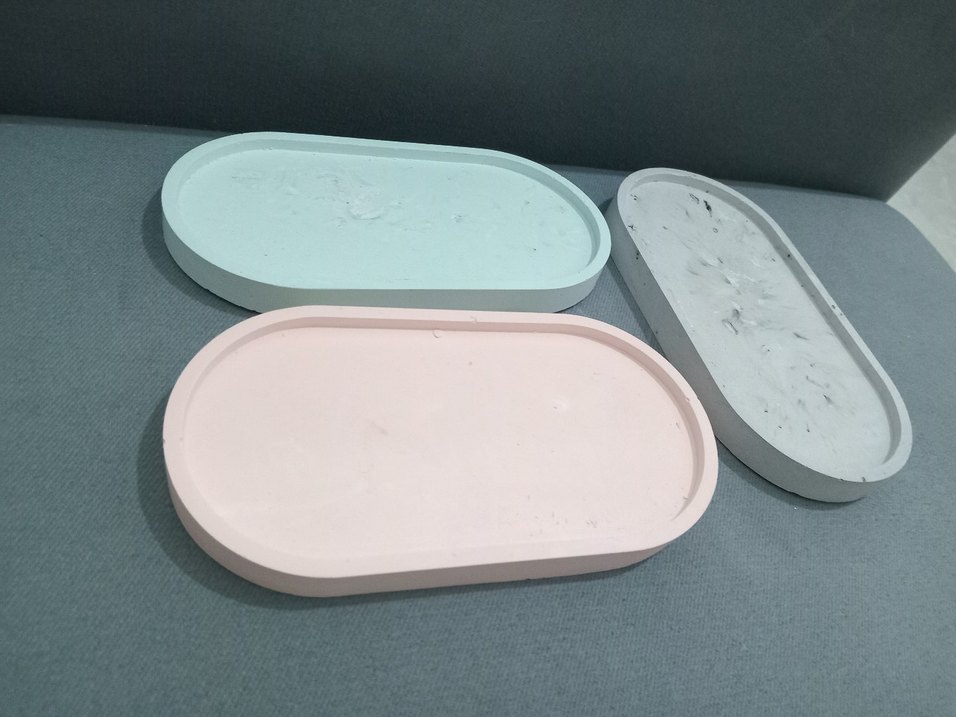 3 ADET SUNUM TABAGI HAM OBJE - Görsel 2