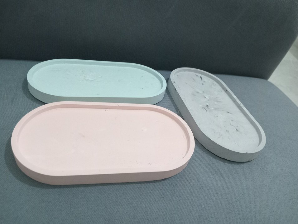 3 ADET SUNUM TABAGI HAM OBJE - Görsel 3