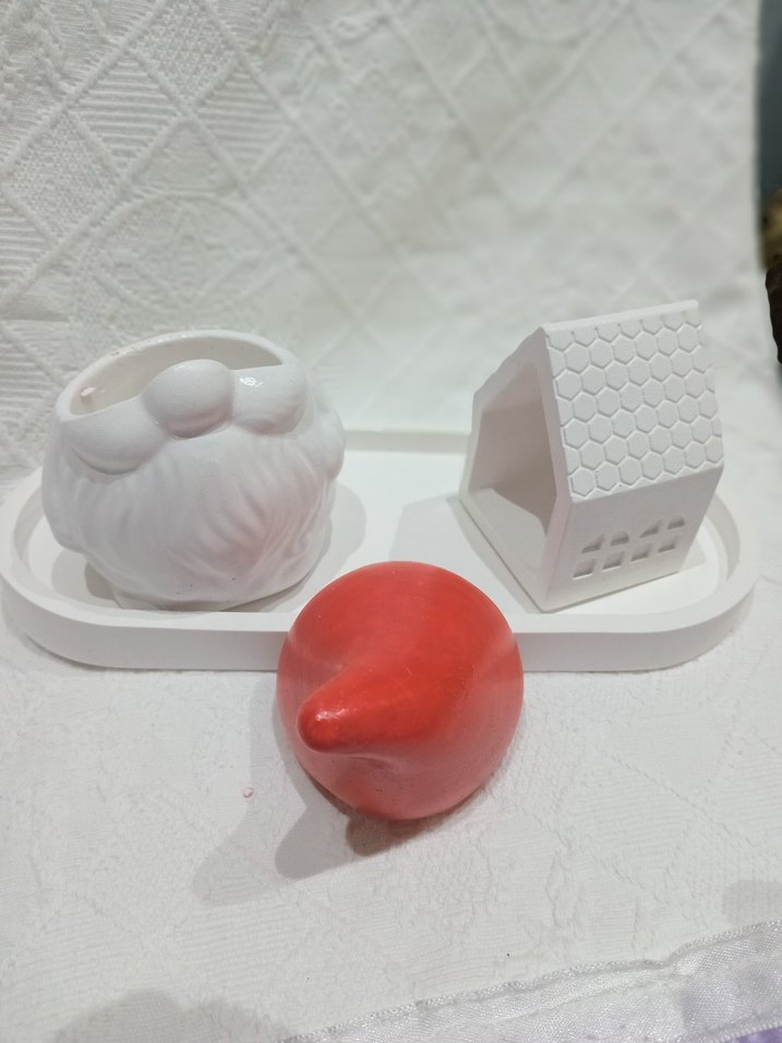 Beyaz Noel Baba ve Ev Biblosu 3 LÜ set - Görsel 4