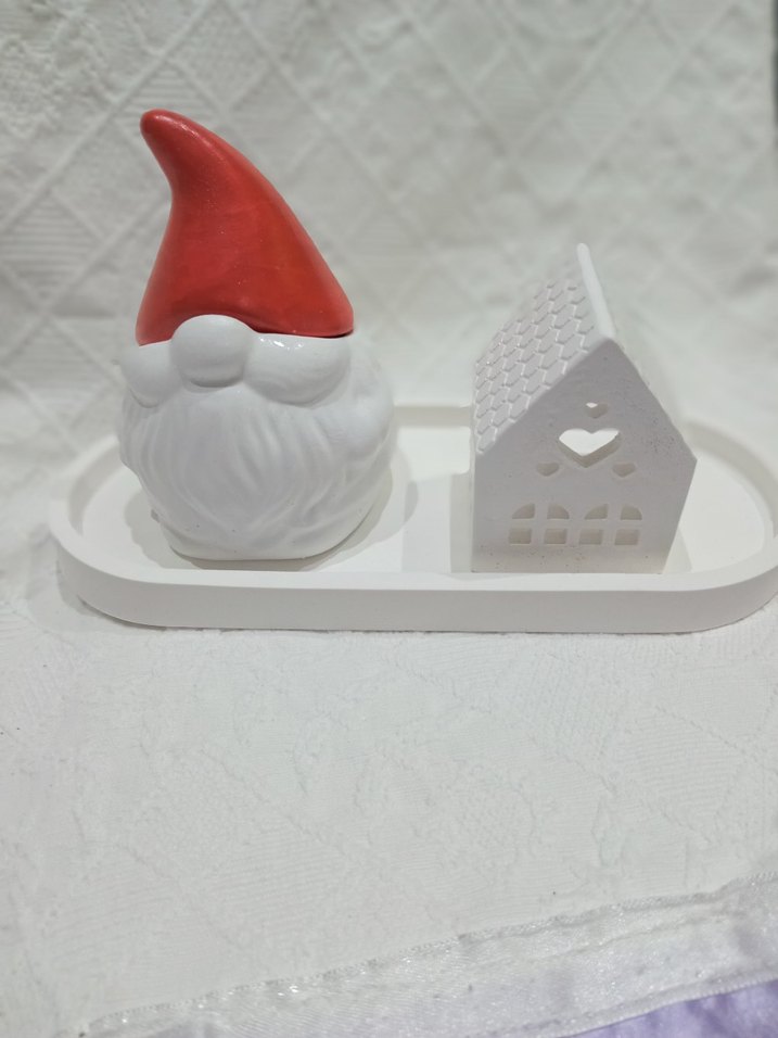 Beyaz Noel Baba ve Ev Biblosu 3 LÜ set - Görsel 2