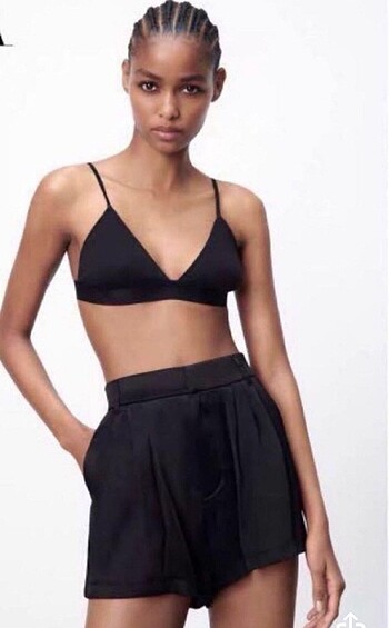 Zara Zara ipek saten şort xs