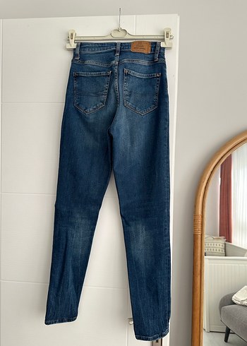 diğer Beden mavi Renk Colins Düğmeli Mavi Kadın Denim Pantolon