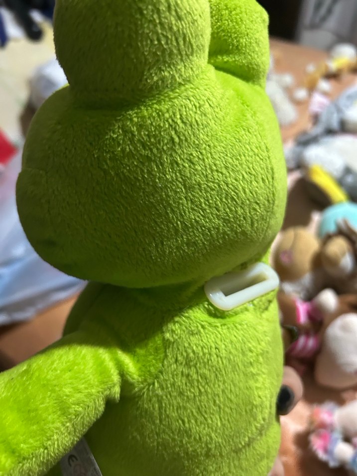 Renkli Yeşil Kurbağa Peluş Oyuncak kumbara - Görsel 3