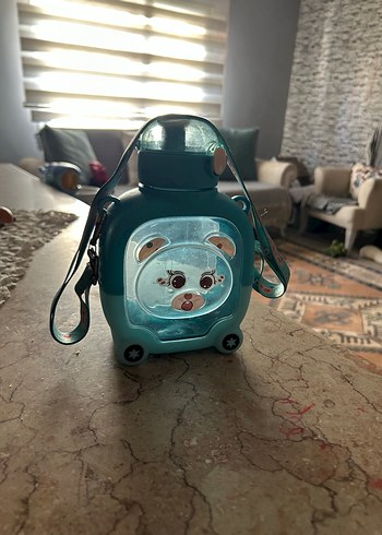 Ayıcık Figürlü Mavi Çocuk Matara - Görsel 2