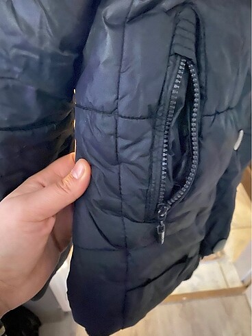 m Beden siyah Renk Şişme mont