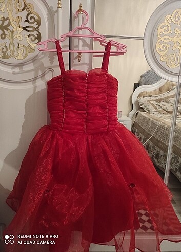 Panço 2-3 yaş kırmızı gelinlik elbise ????