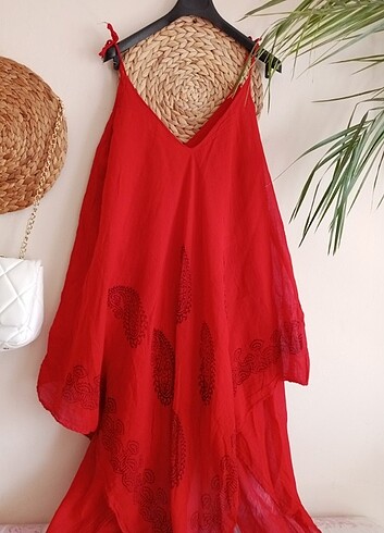 universal Beden kırmızı Renk Etnik elbise 