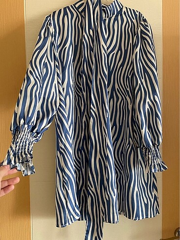 Diğer Zebra desenli saten tunik