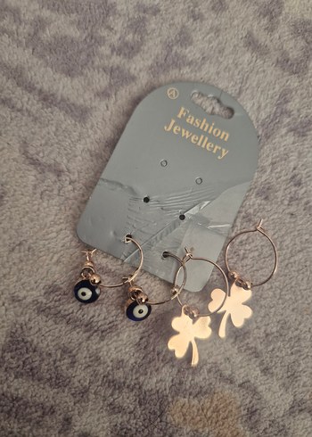 Altın Renkli Boncuklu Mini Halka Küpeler - Görsel 4