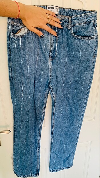 42 Beden Taşlı Jean Primark