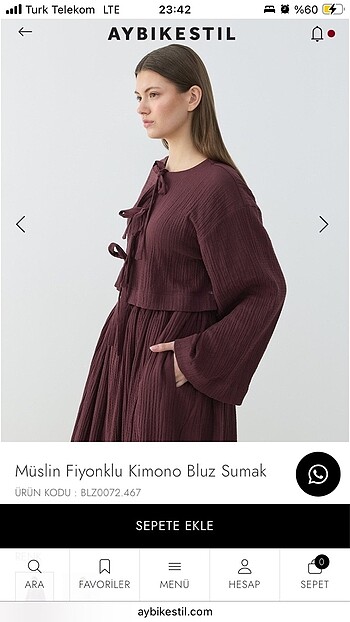 Zara Müslüm fiyonklu kimono bluz aybikestil