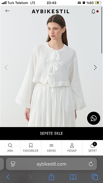 Müslin kimono bluz beyaz