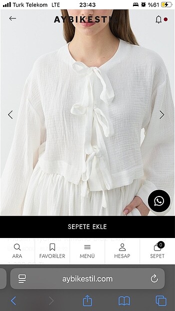 Zara Müslin kimono bluz beyaz
