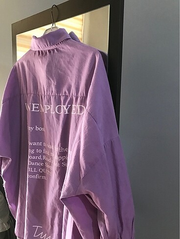 Oversize Yazılı gömlek