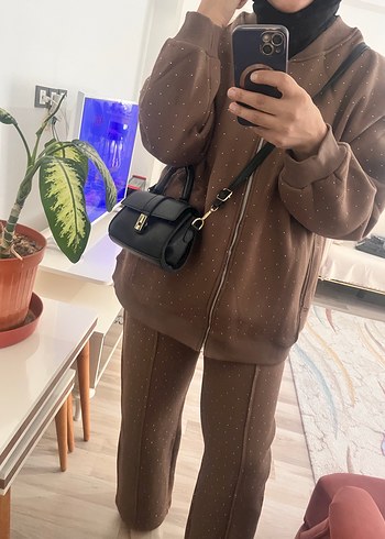 3 iplik taşlı eşofman takımı - Görsel 5