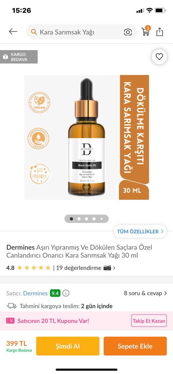 Dermines Fermente Kara Sarımsak Yağı 30 ml - Görsel 2
