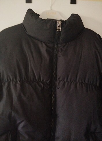 Siyah şişme mont - Görsel 7