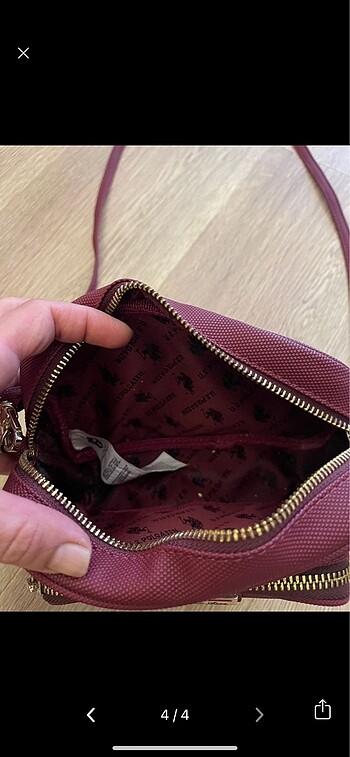Beden bordo polo askılı çanta
