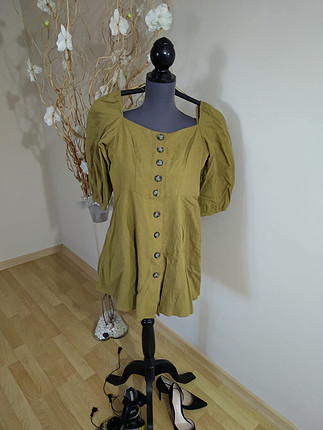 Zara Keten mini elbise 
