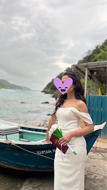 36 Beden Bir saat giyilmiş nikah elbisesi