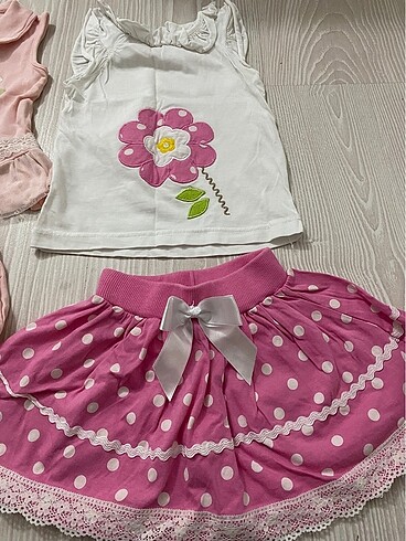 Hello Kitty Kız bebek takım etekli ve şortlu