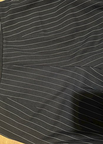 Lacivert Çizgili Kadın Takım Elbise - Görsel 4