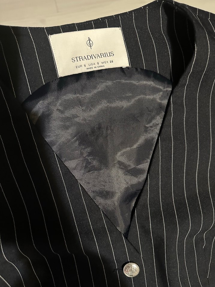 Lacivert Çizgili Kadın Takım Elbise - Görsel 3