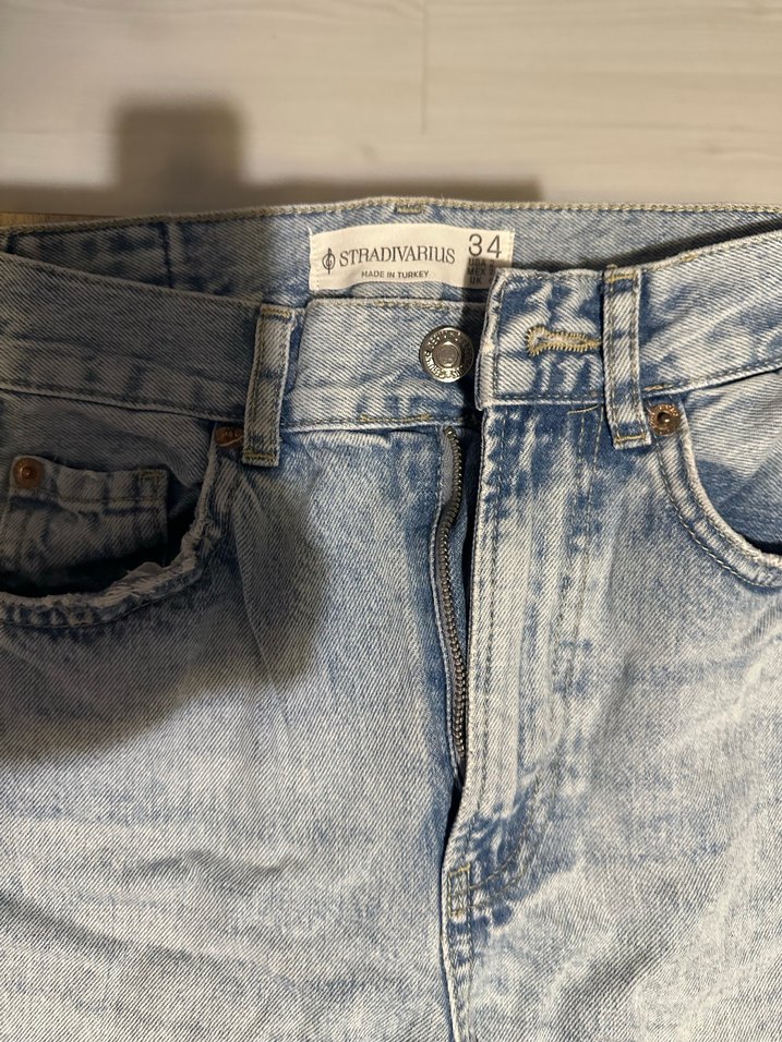 Kadın açık mavi denim Jean - Görsel 2
