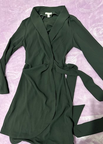 Siyah Uzun Kesim Ofis elbisesi - Görsel 5