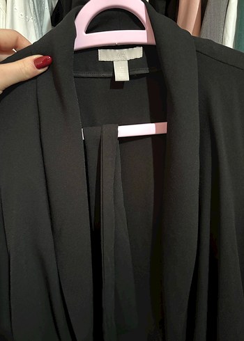 Siyah Uzun Kesim Ofis elbisesi - Görsel 2