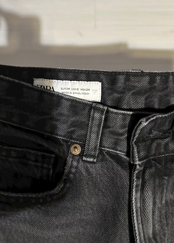 Antrasit wide leg Kadın Denim Pantolon - Görsel 2