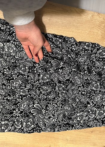 Yurtmaçlı Siyah Bohem Kadın midi etek - Görsel 3