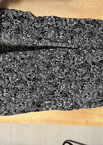 Yurtmaçlı Siyah Bohem Kadın midi etek - Görsel 2