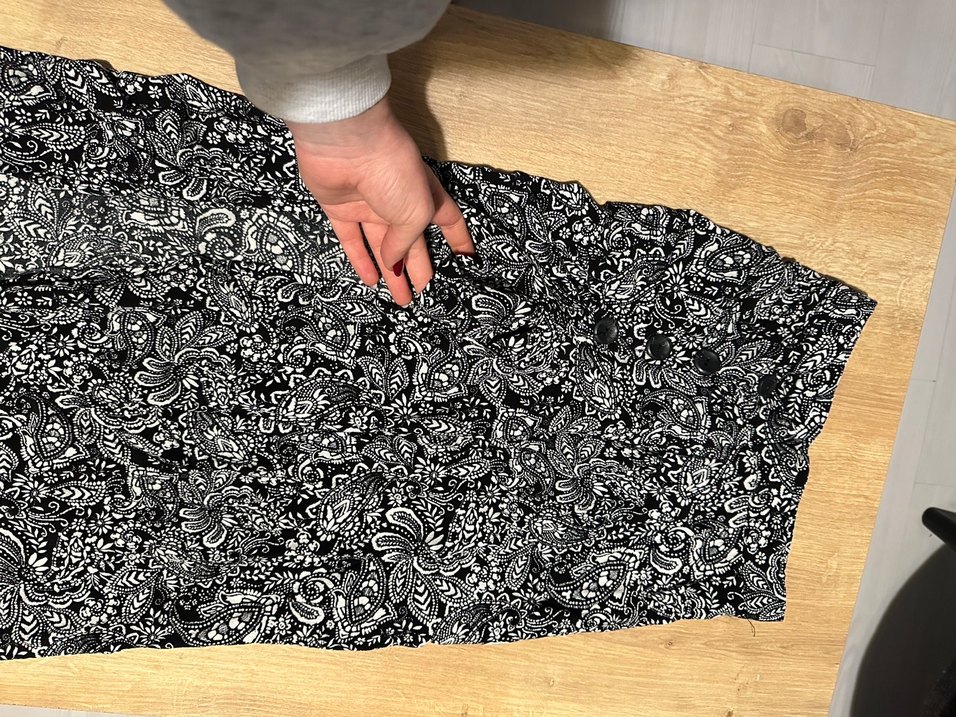 Yurtmaçlı Siyah Bohem Kadın midi etek - Görsel 3