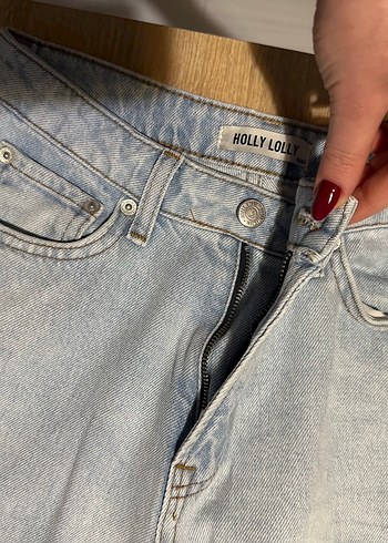 Buz mavi straight Bol Kesim Denim Jean - Görsel 3