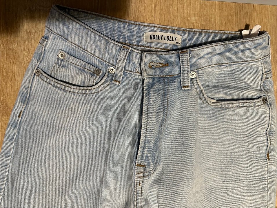 Buz mavi straight Bol Kesim Denim Jean - Görsel 2