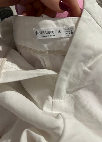 Beyaz kumaş şık şort - Görsel 5