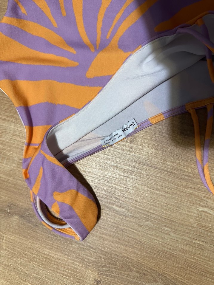 Mor Turuncu Zebra Desenli Mini büstiyer - Görsel 2